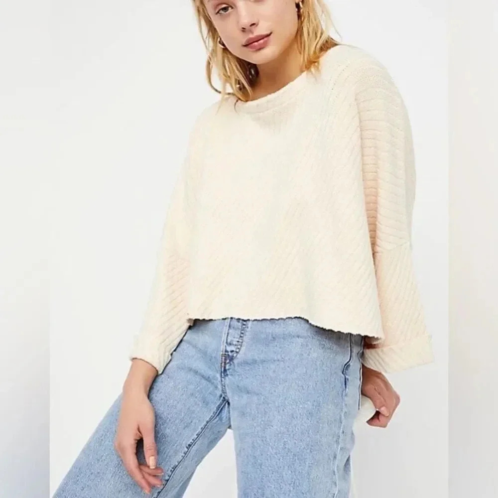 Free People I Can't Wait Sweater in Cream